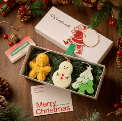 🕯️Cute Festive Scented Candles | Handmade Christmas Gift Set - Aromatherapy & Perfect Holiday Decor