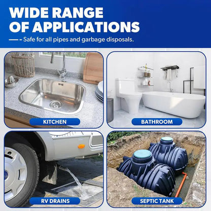 BBOJI™ Upgrade Pipe Dredging Agent for Kitchen and Toilet Pipelines,Dissolves 200+ Blockages and Kills 99% of Bacteria.