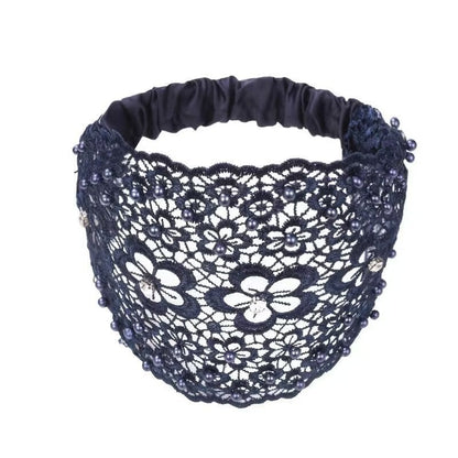 Plum Blossom Hollow Beaded Wide Headband