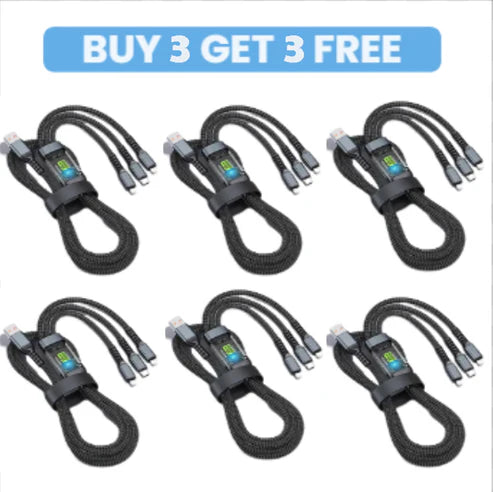 🔥Transparent Luminous 3-in-1 Super Fast Charging Cable🔥