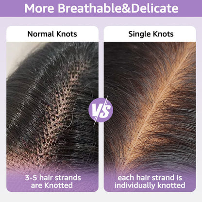 OQHAIR Kinky Straight Hair Wear Go Glueless Wigs 7x5 HD Lace Pre Cut Lace Closure Wigs