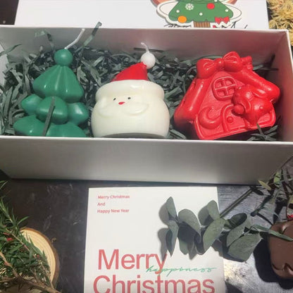 🕯️Cute Festive Scented Candles | Handmade Christmas Gift Set - Aromatherapy & Perfect Holiday Decor