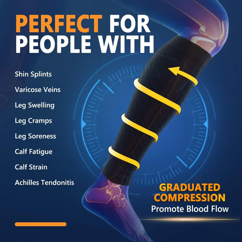 🔥Tinylemon 3 Pairs Calf Compression Sleeves 20-25mmHg for Women Men Leg Support Running Shin Splints Relief Knee Saver Wellknee Plaster Black Healthcare Tool Patellaband