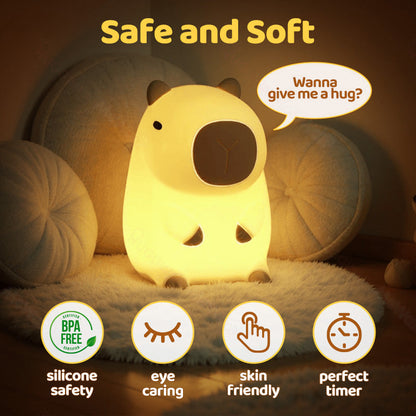 🌸Capybara Squishy Night Light - Perfect Gift 🎁