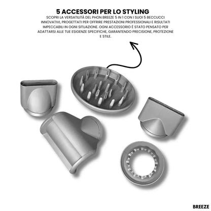 🔥BREEZE-ASCIUGACAPELLI 5 IN 1