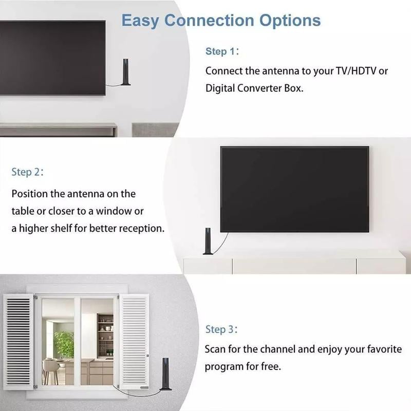 🔥 TV Antenna Digital HD Antena Indoor HDTV 1080P 4K Long Range