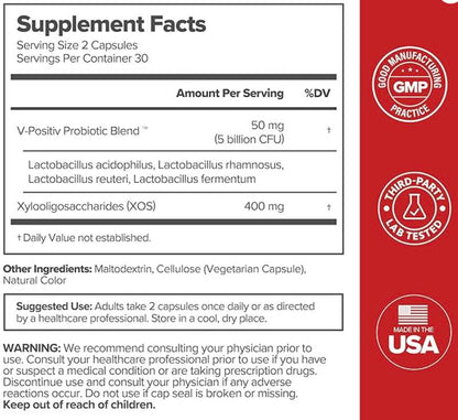 🌸Women's Probiotics - 60 Count (Pack of 1) - Prebiotic and Probiotic Capsules for Healthy pH Balance and Odor