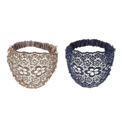 Plum Blossom Hollow Beaded Wide Headband