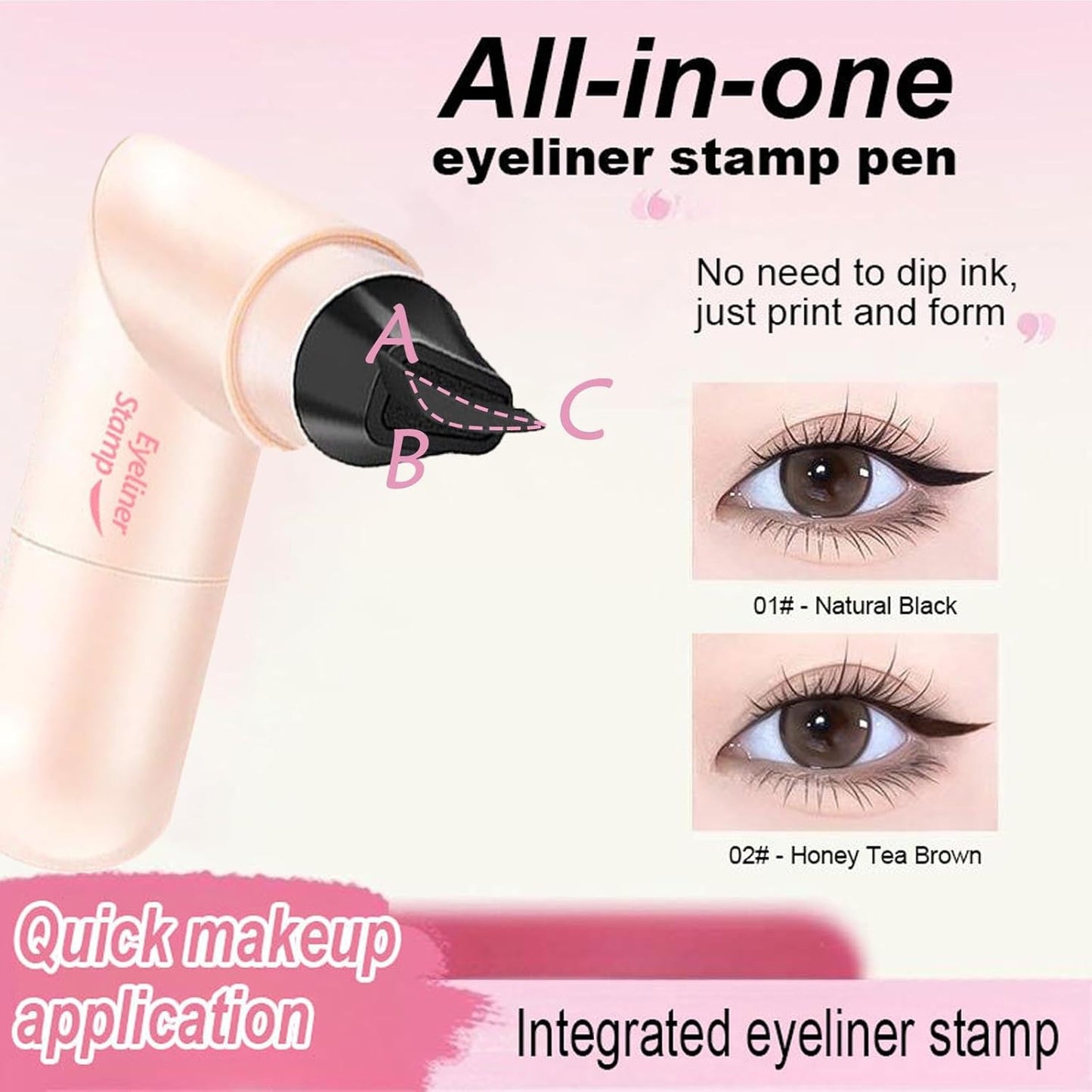 QIAWI™ Rotating Eyeliner Stamp Pen for Easy Cat Eyes