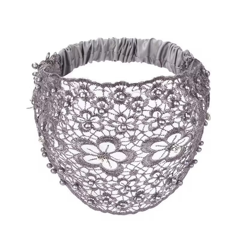 Plum Blossom Hollow Beaded Wide Headband