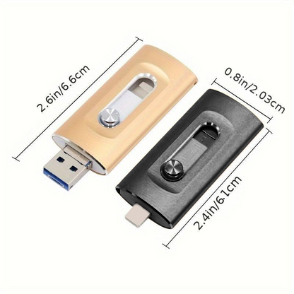 ⚡3 in 1 Flash Drive⚡ Portable High Speed USB 3.0 Memory Storage