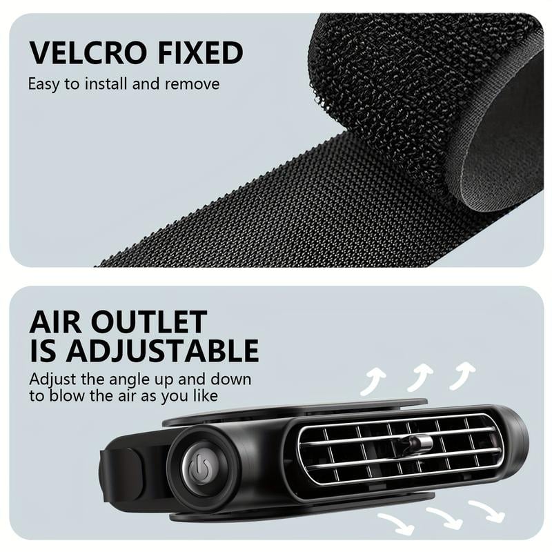🔥Last day! Buy one get one free!🌊2025 Summer Hot Sale🔥Car Seat Fan USB Plug-in Dual Turbo High Wind Power Car Interior Rear Pillow Car Fan