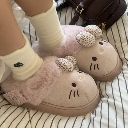 Limited-time offer:🌸Comfy Hello Kitty Fur Slippers