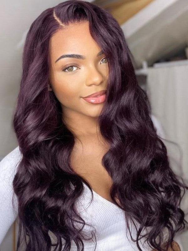 20% off in the last 3 hours:🌸Recommend Glueless Dark Purple 7x6/13x6 FULL Lace Frontal Wig 16"-34" Colored Human Hair Wigs