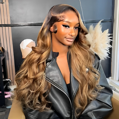 Special Offer | 13×6 Full Lace Black Roots with 4/27 Highlight Wig Human Hair Wig