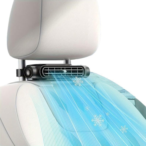 🔥Last day! Buy one get one free!🌊2025 Summer Hot Sale🔥Car Seat Fan USB Plug-in Dual Turbo High Wind Power Car Interior Rear Pillow Car Fan