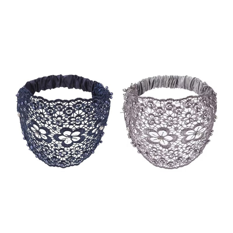 Plum Blossom Hollow Beaded Wide Headband