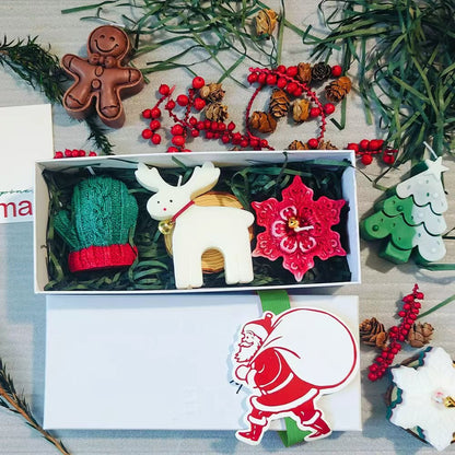 🕯️Cute Festive Scented Candles | Handmade Christmas Gift Set - Aromatherapy & Perfect Holiday Decor