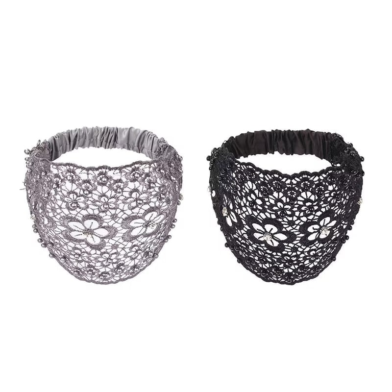 Plum Blossom Hollow Beaded Wide Headband