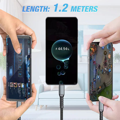🔥Transparent Luminous 3-in-1 Super Fast Charging Cable🔥