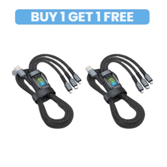 🔥Transparent Luminous 3-in-1 Super Fast Charging Cable🔥