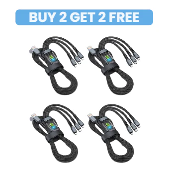 🔥Transparent Luminous 3-in-1 Super Fast Charging Cable🔥